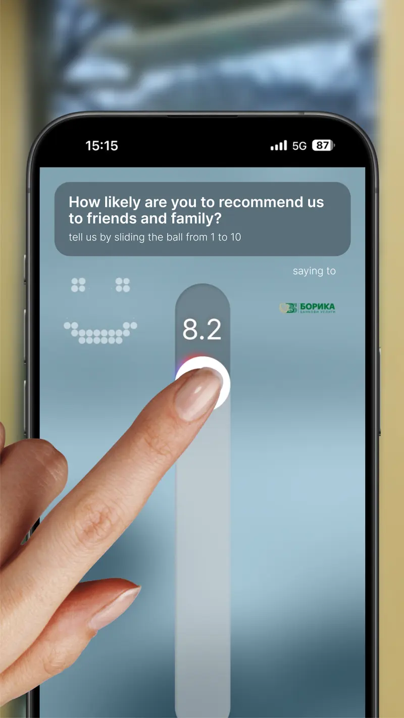 Anonymous rating on a 1-10 scale