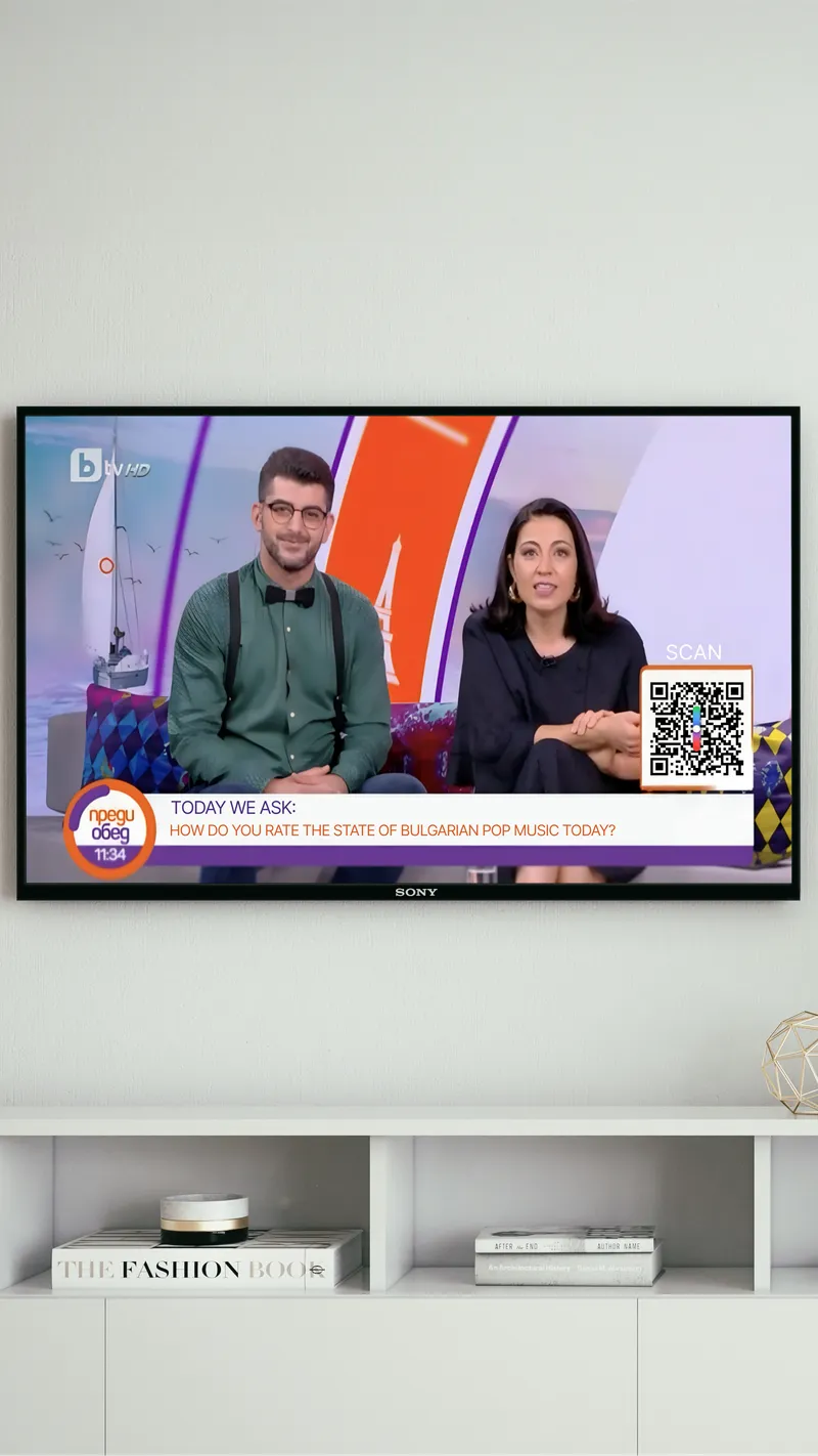 QR code on air during bTV Before Noon