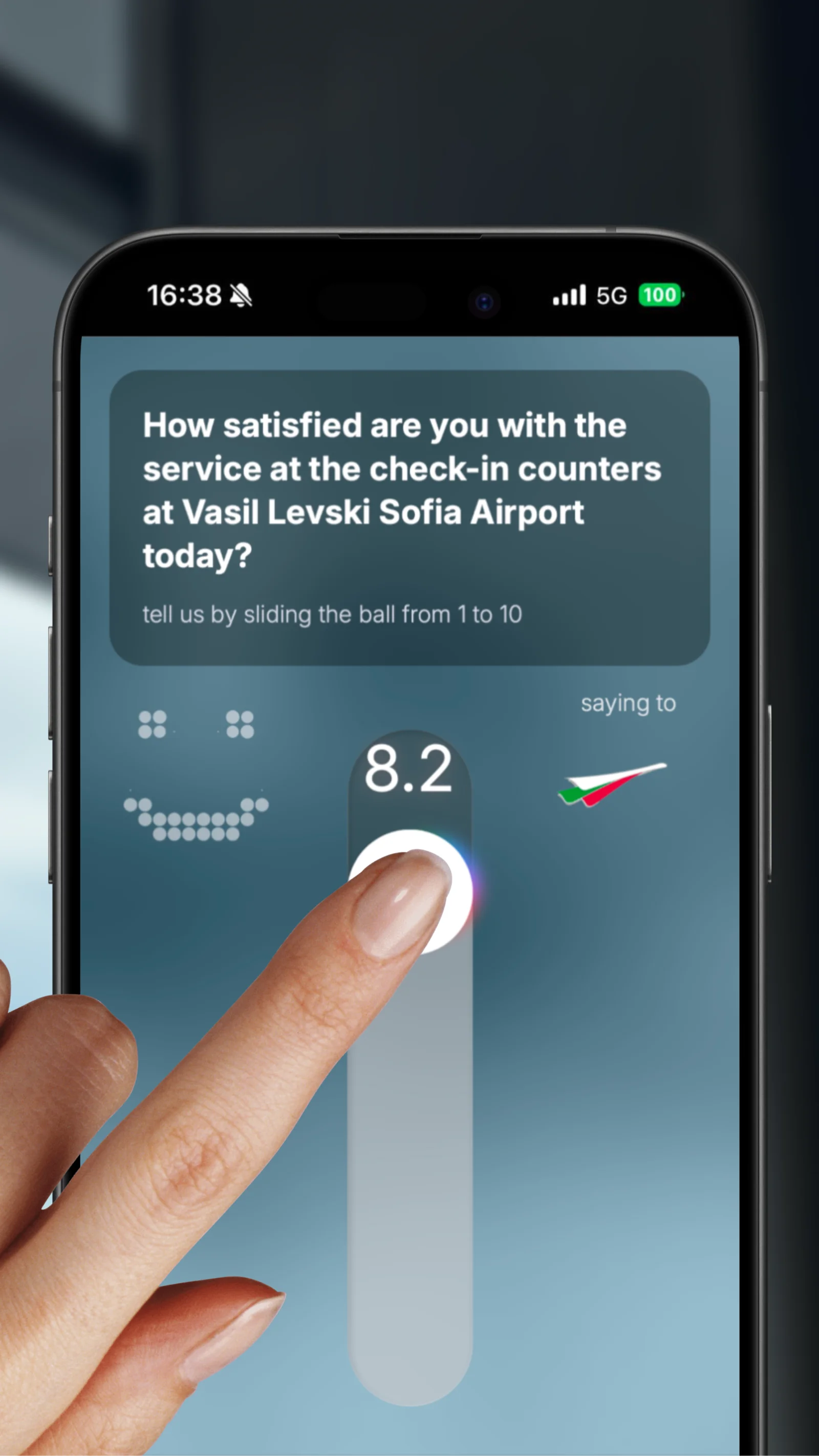 Rating check-in counters at Sofia Airport - scale 1 to 10