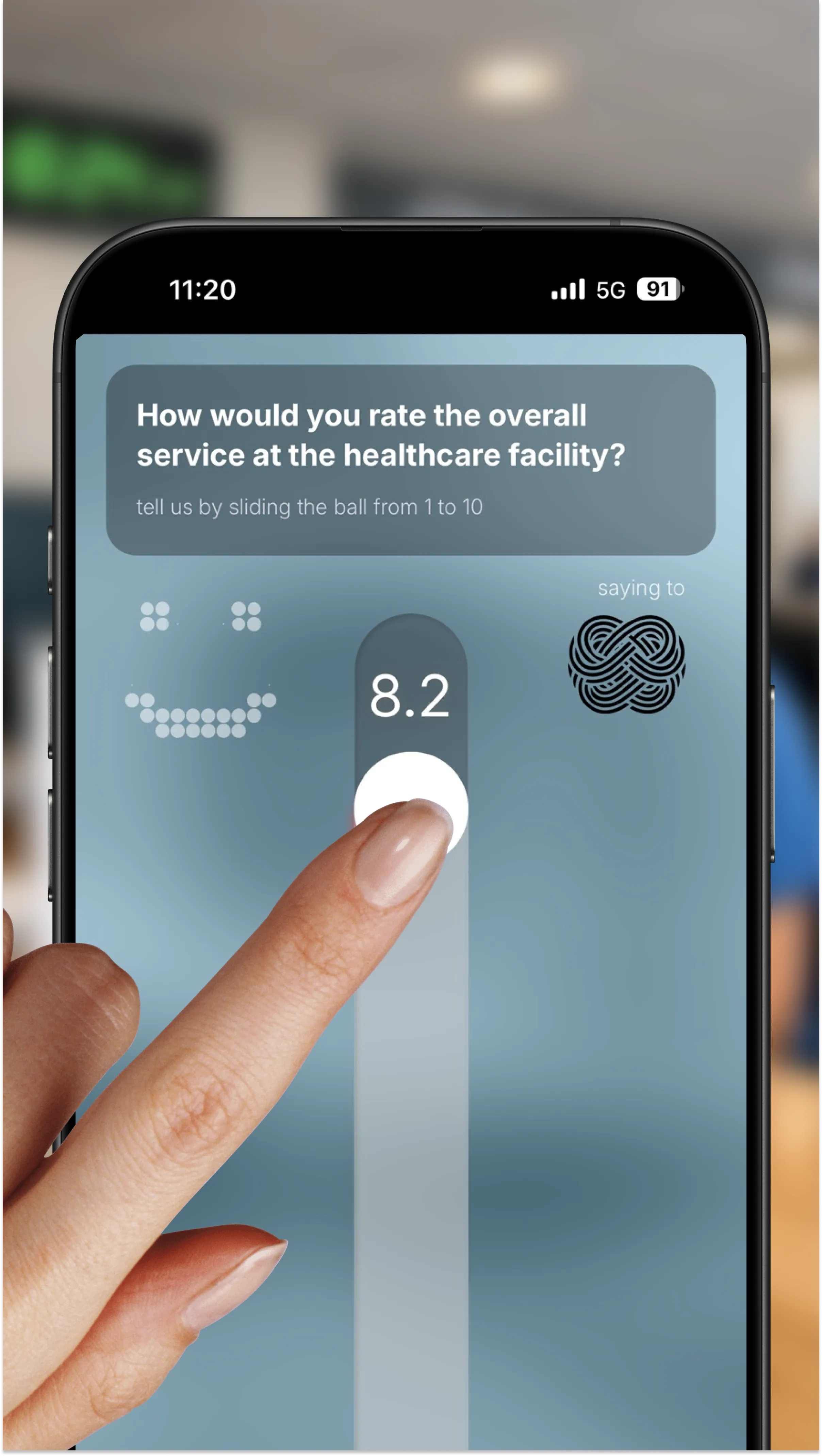 Rating on a 1-10 scale on phone