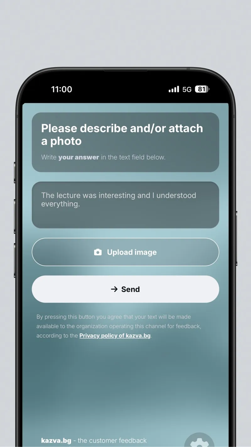 Student leaves a comment for the professor